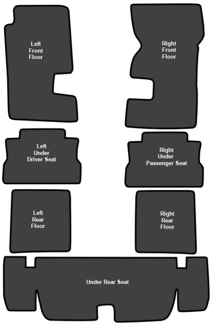 ACC 1967-1969 Pontiac Firebird Sound Deadener 7pc EVA